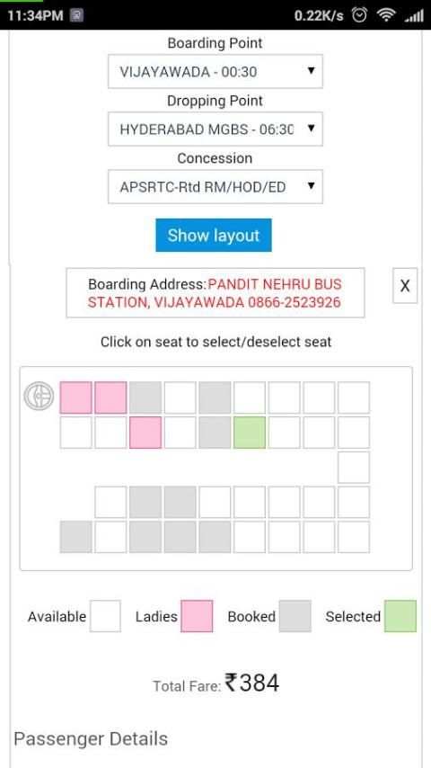 APSRTC Online screenshot 3