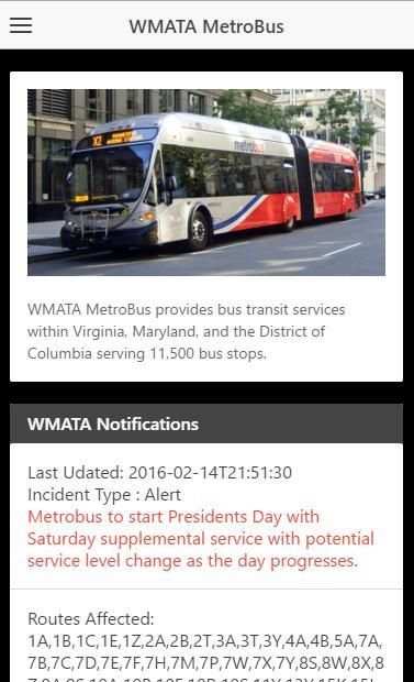 Metro Bus for VA/DC/MD screenshot 1