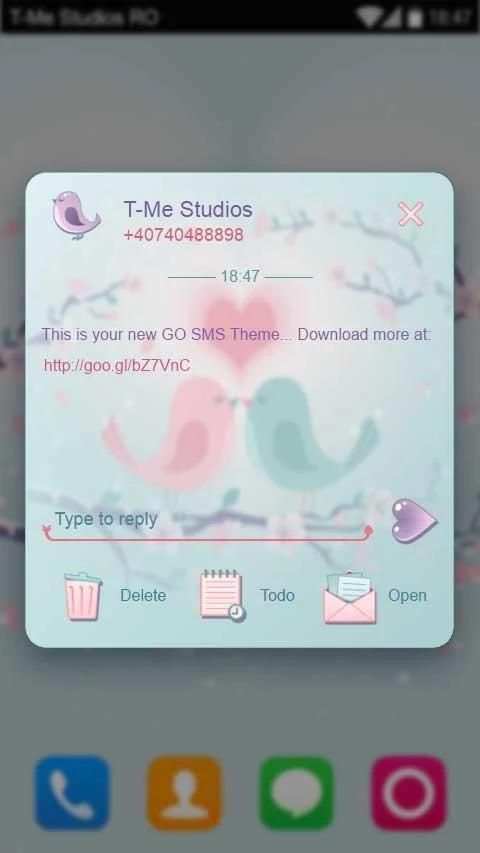 Sweet Valentines GO SMS screenshot 4