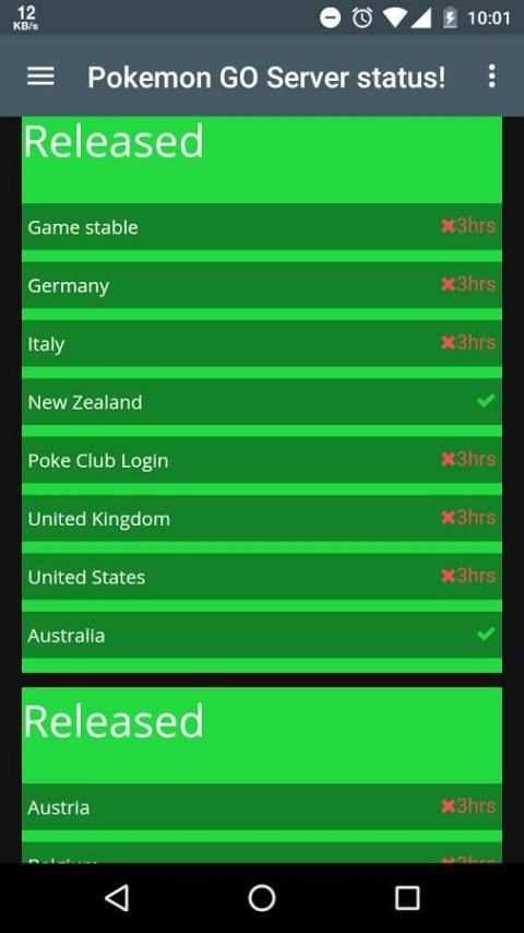 GO Server Status screenshot 2