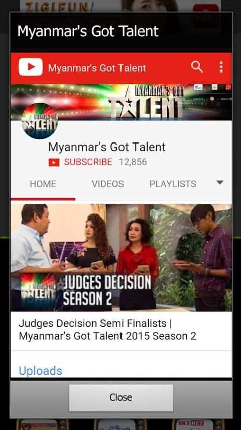 Myanmar TV Channel 1 تصوير الشاشة