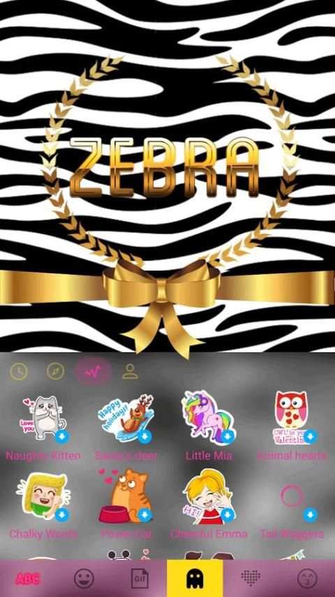 Zebra Theme for iKeyboard screenshot 3