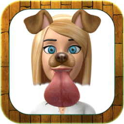 Dog Flowers Photo Sticker आइकन