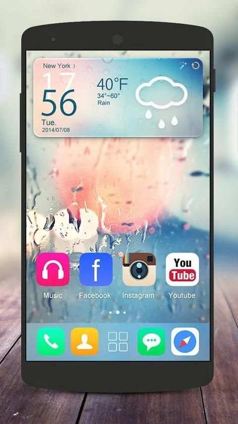 Glass GO Launcher Theme 6 تصوير الشاشة