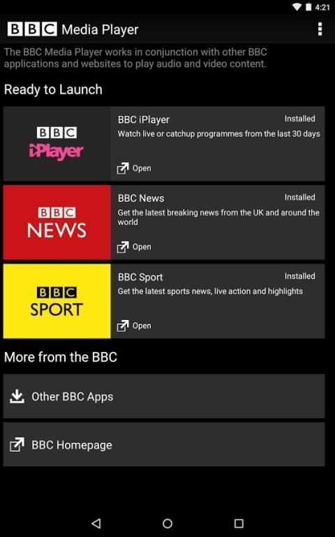 BBC Media Player 5 تصوير الشاشة