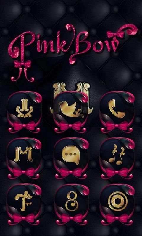 Pink Bow GO Launcher स्क्रीनशॉट 2