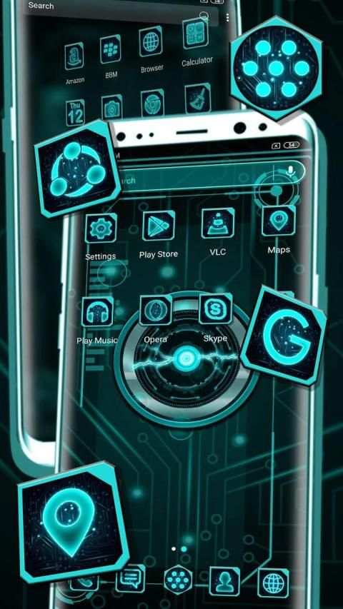 Technology Launcher Theme स्क्रीनशॉट 4