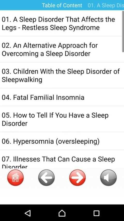 Sleep Disorders And Problems स्क्रीनशॉट 2