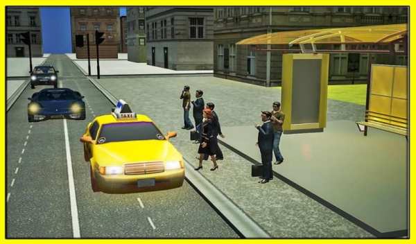 Crazy City Rush Taxi Driver 3D screenshot 4