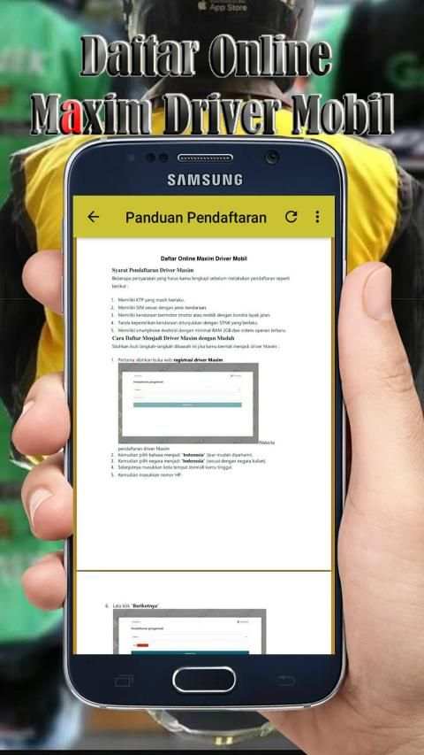 Daftar Online Maxim Driver Mobil screenshot 1