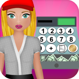 supermarket cashier game icon