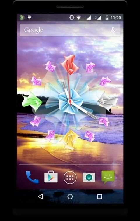 Flower Clock Live Wallpaper स्क्रीनशॉट 4
