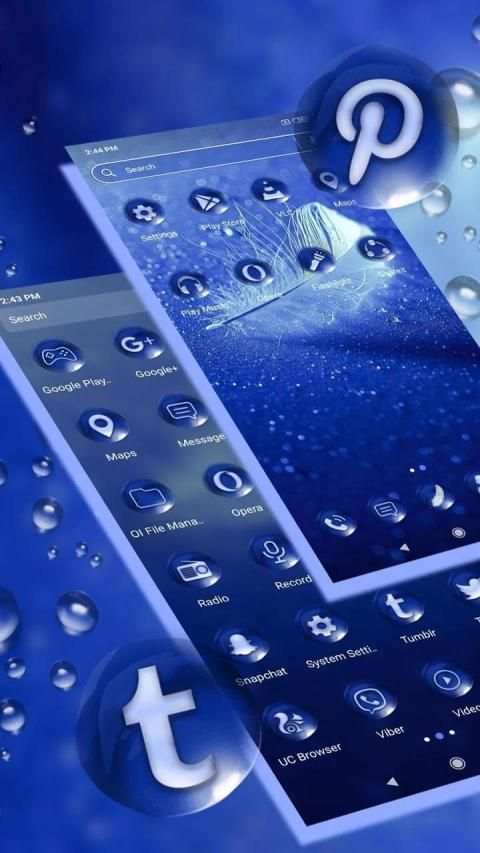 Feather Blue Launcher Theme स्क्रीनशॉट 2