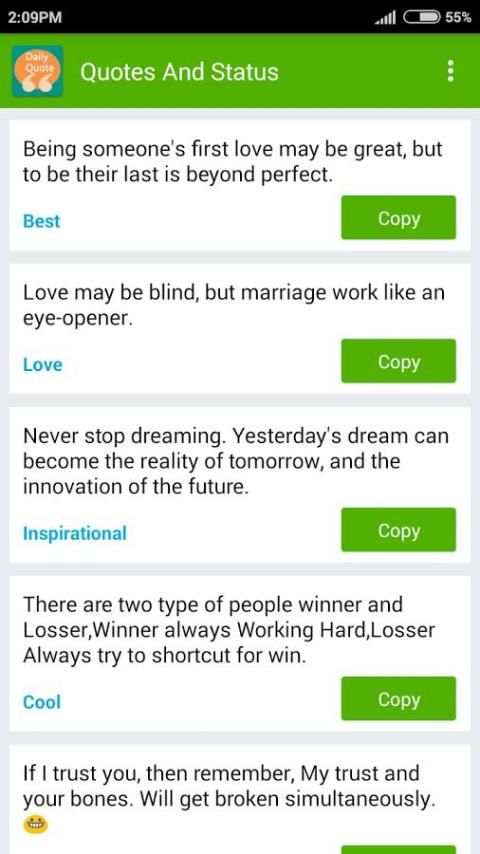 Daily Quotes And Status स्क्रीनशॉट 1