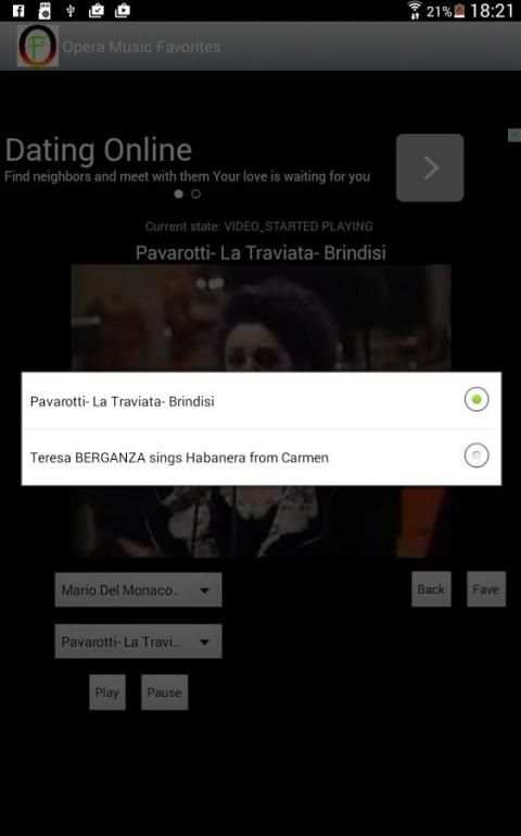 Opera Music Favorites screenshot 8