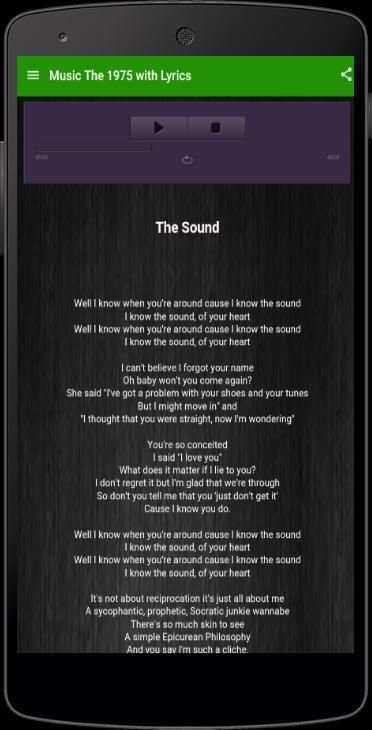 Music The 1975 with Lyric screenshot 3
