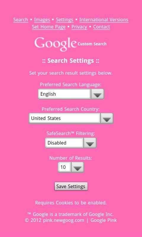 Pink Google Mobile screenshot 2