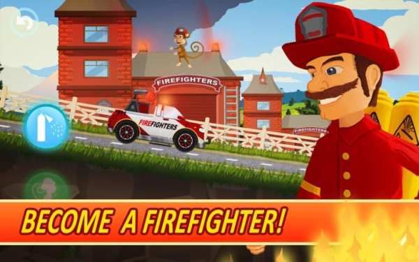 Fire Fighters Racing for Kids screenshot 2