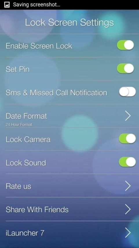 Lock Screen ilauncher 7 OS 9 screenshot 4