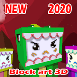 ikon Mini World Pixel Blocks Art Coloring 3D