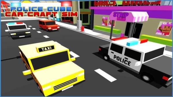Police Car Craft Cube 3D Sims скриншот 1