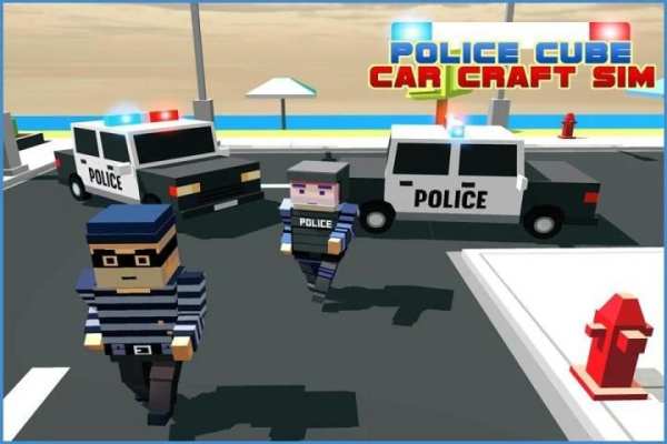 Police Car Craft Cube 3D Sims скриншот 15