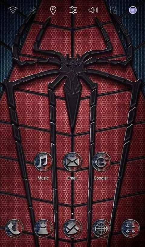Black Spider Launcher theme screenshot 3