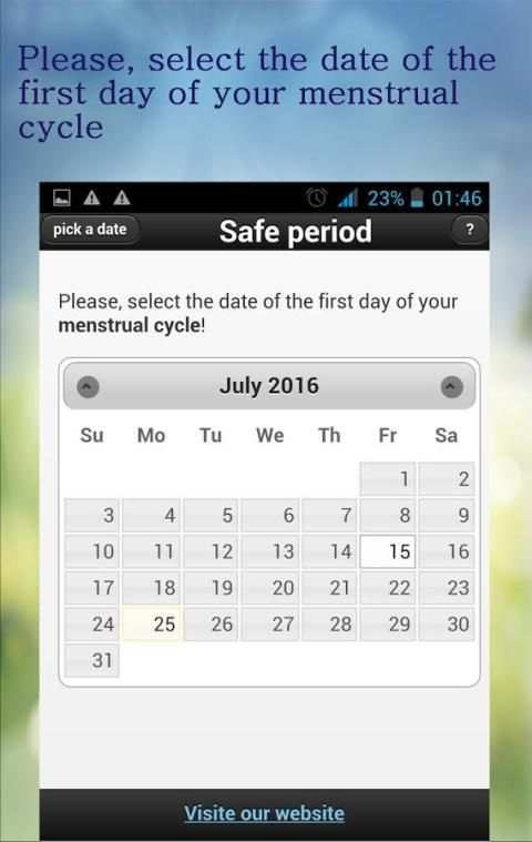 Safe Period Calculator 6 تصوير الشاشة