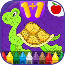 Kids Math Paint by Number Game أيقونة