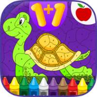Kids Math Paint by Number Game أيقونة