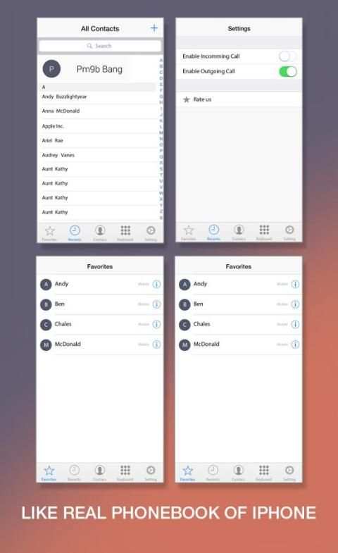 Contact Style of iOS9 screenshot 4