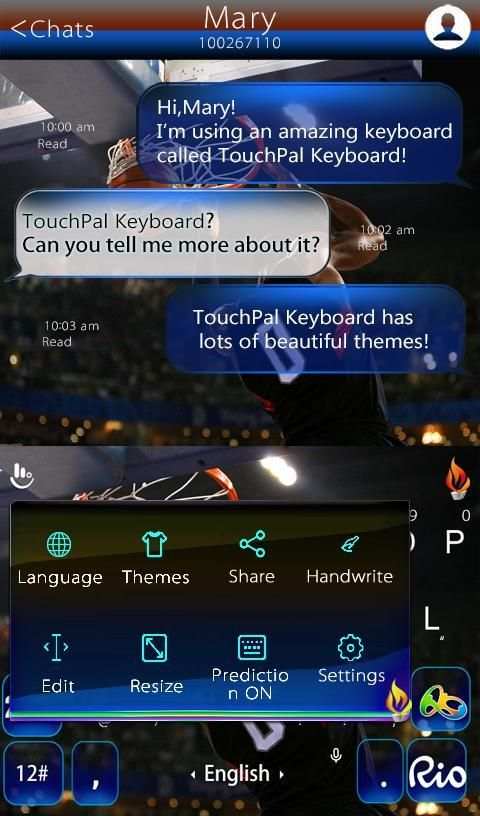 Free Basketball Keyboard Theme screenshot 2