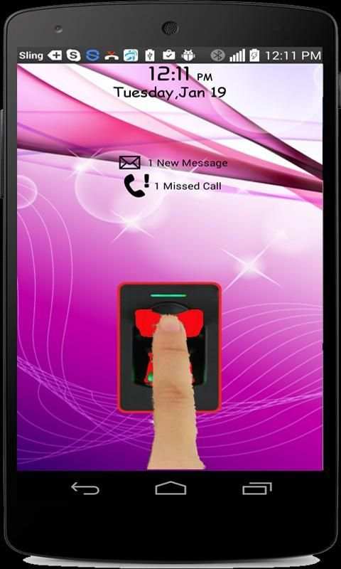 Finger Screen Lock Simulator скриншот 2
