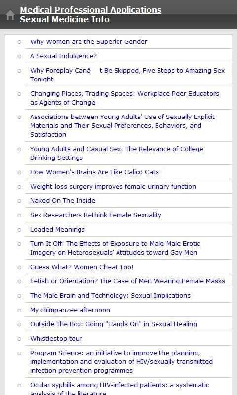 Sexual Medicine Info screenshot 1