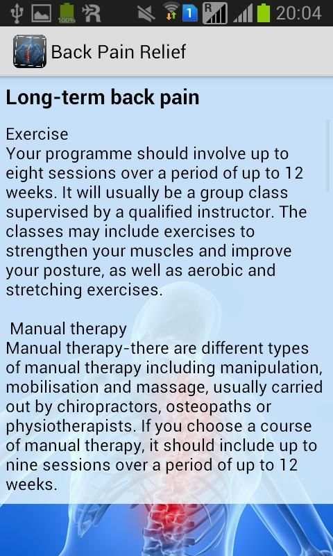 Back Pain Relief 1 تصوير الشاشة