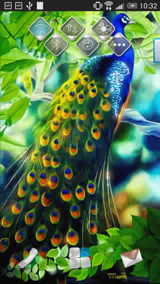 Peacock Live Wallpaper स्क्रीनशॉट 1