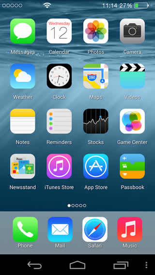 iOS 8 Skin Launcher&Lockscreen screenshot 1