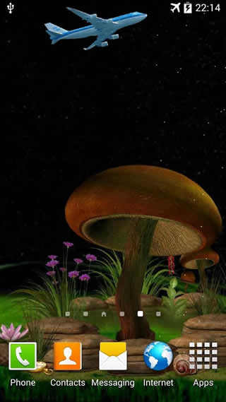 3D Night Mushroom Live Wallpaper screenshot 2