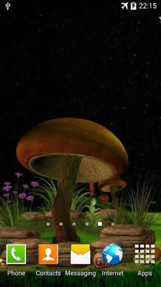 3D Night Mushroom Live Wallpaper screenshot 4