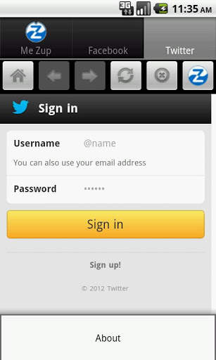 Me Zup (Facebook, Twitter) screenshot 4