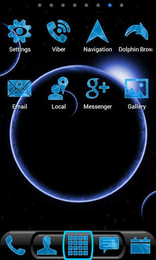 Future Phone Blue Theme Free screenshot 3