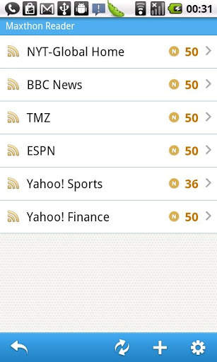 Maxthon Add-on: RSS Reader screenshot 1