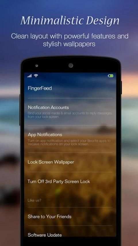 FingerFeed - Lock Screen स्क्रीनशॉट 2