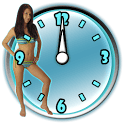 Sexy Girl Analog Clock icon