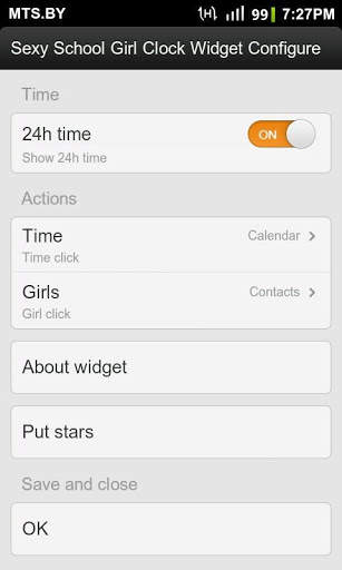 School Sexy Girls Clock Widget screenshot 2