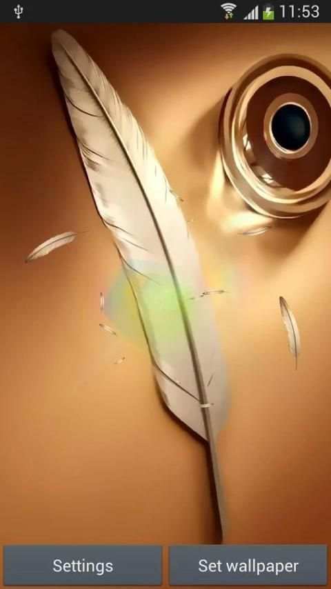 Galaxy Note feather wallpaper स्क्रीनशॉट 1