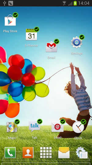 Galaxy S4 Next Launcher Theme स्क्रीनशॉट 1