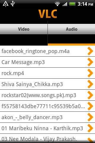 VLC Player MX 1 تصوير الشاشة