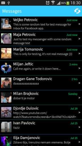 Fast Messenger for Facebook screenshot 1