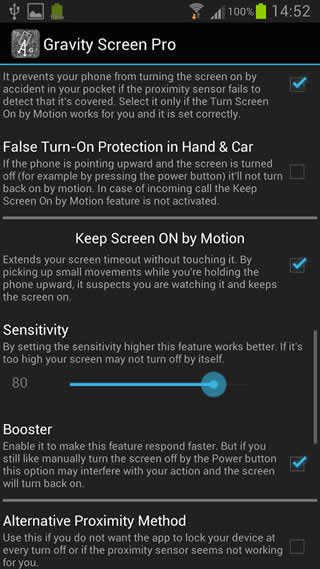 Gravity Screen Pro - On / Off screenshot 3